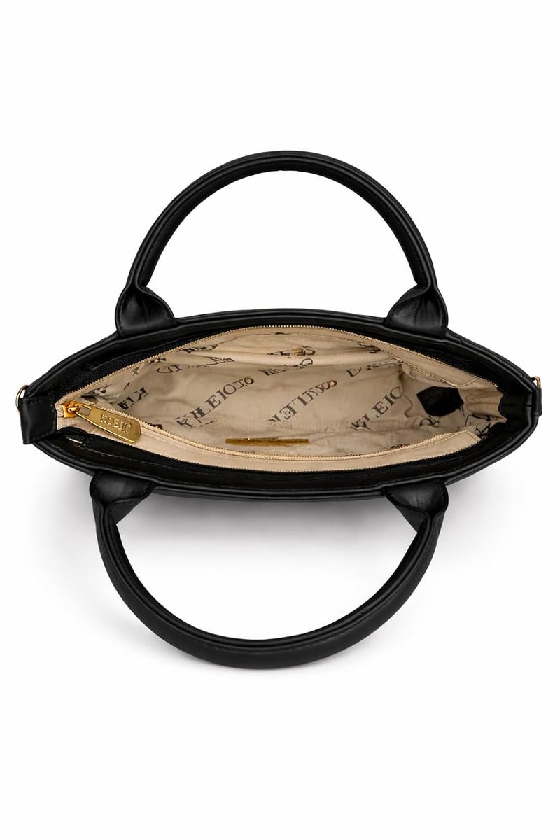 KLEIO Top Handle Satchel Handbag in Vegan Leather for Women - Image 4